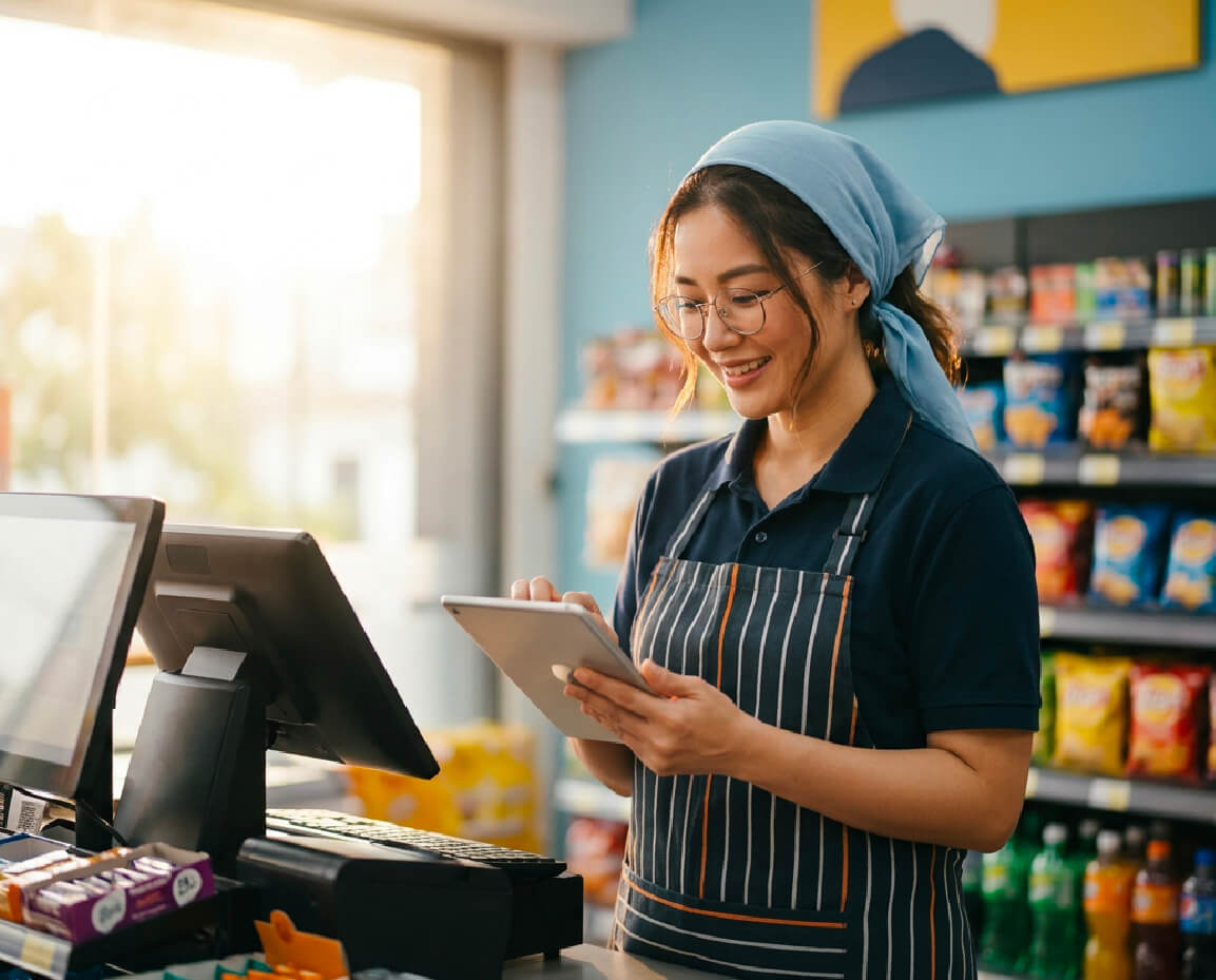 Trucks traveling on rural roads through Southeast Asian countryside, representing multi-tiered distribution networks in ASEAN